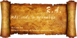 Rózsás Artemisz névjegykártya